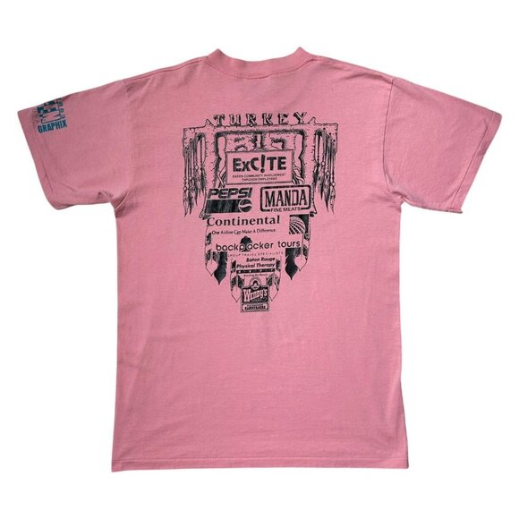 90s vintage Baton Rouge Turkey Trot Race T-shirt Single Stitch Charity Run. - Picture 3 of 6